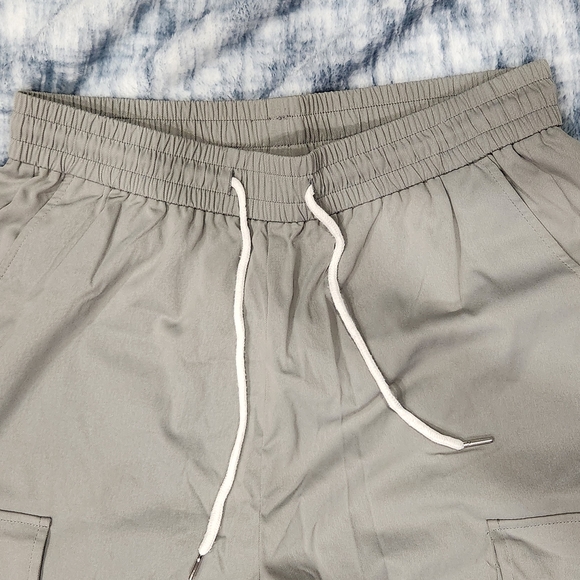 Men's Gray Cargo Jogger Pants by - Picture 2 of 3